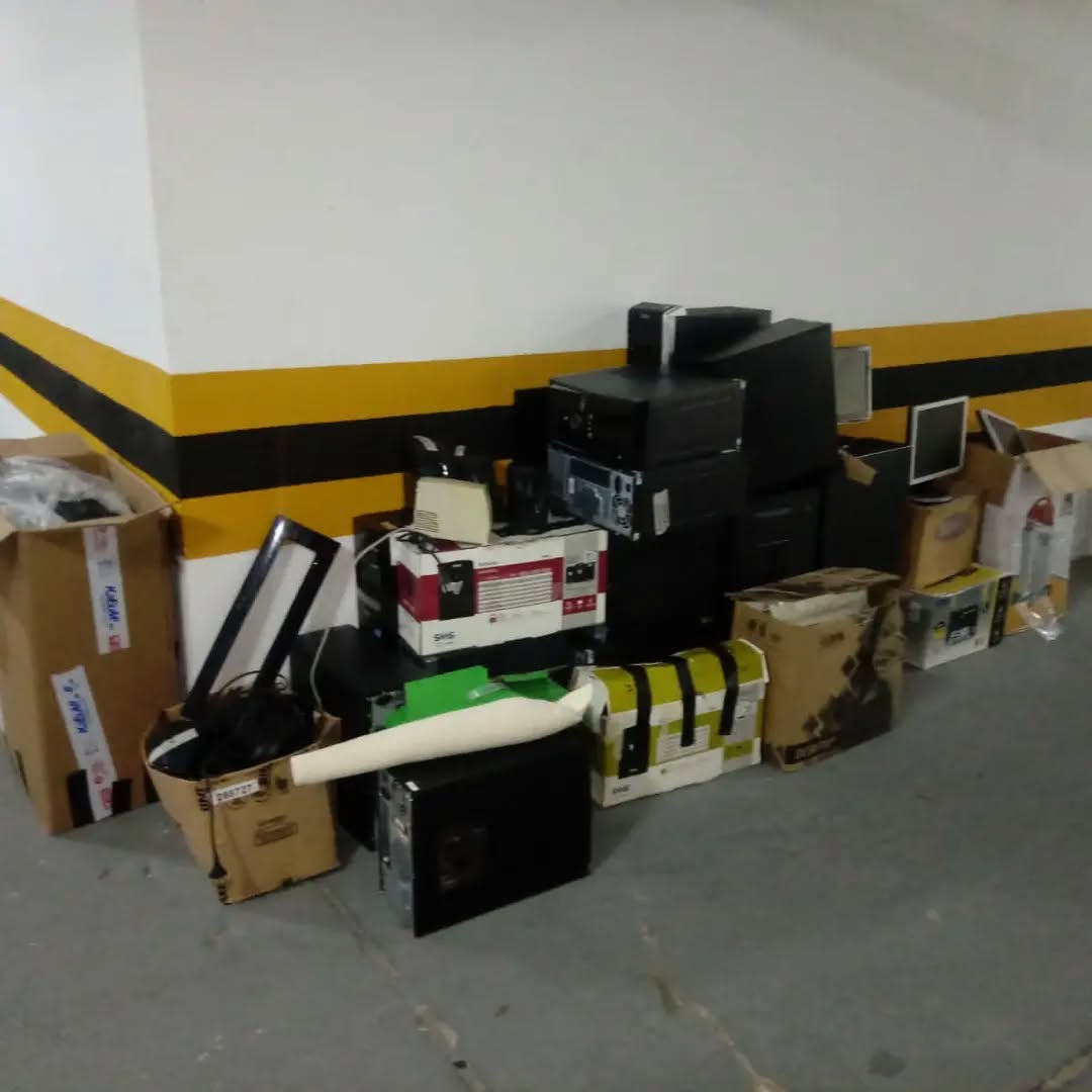 Itens arrecadados em coleta